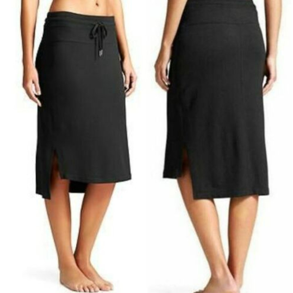 Athleta Bay View Knit Skirt Black Women's XXS